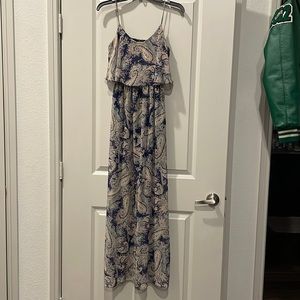 Paisley printed maxi dress (M)